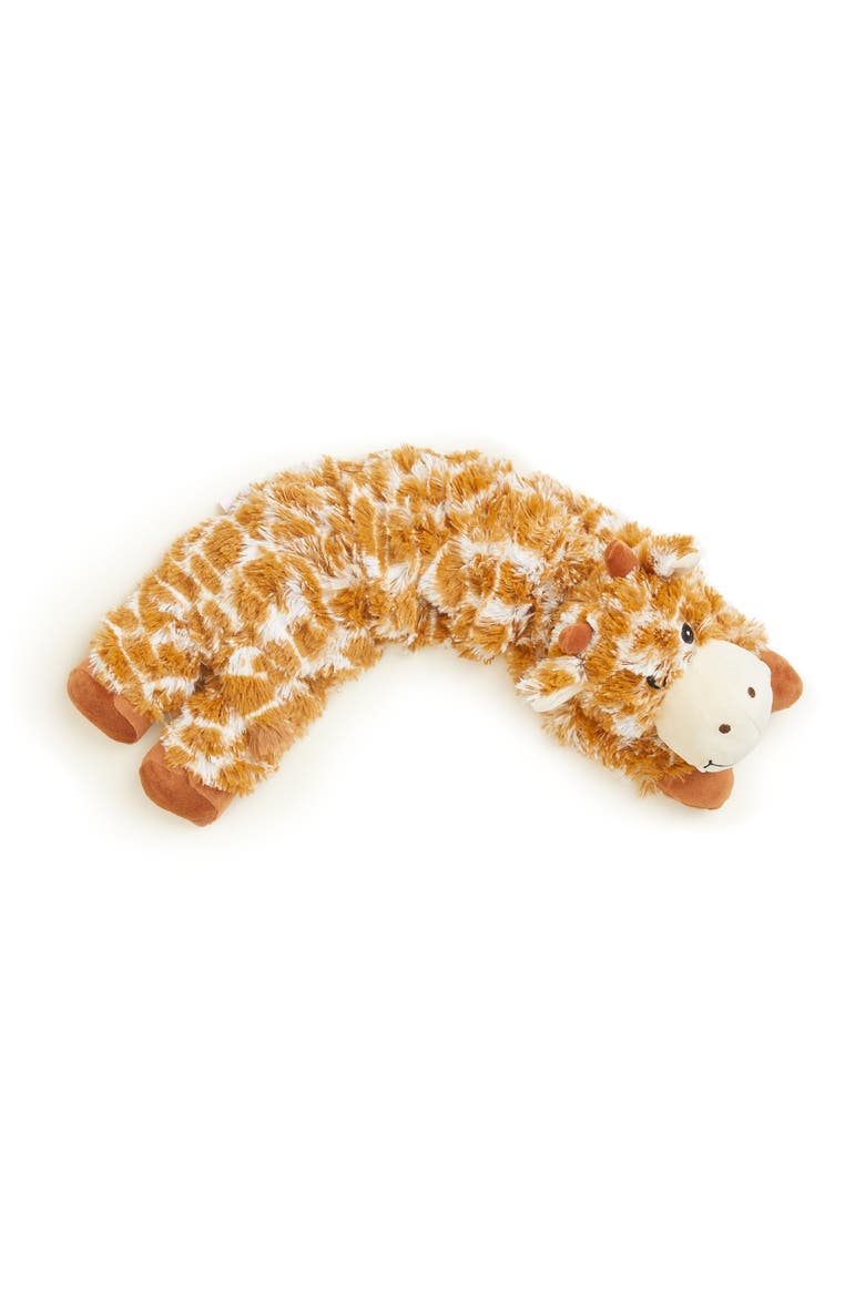 Giraffe Plush Neck Wrap, Main, color, Brown