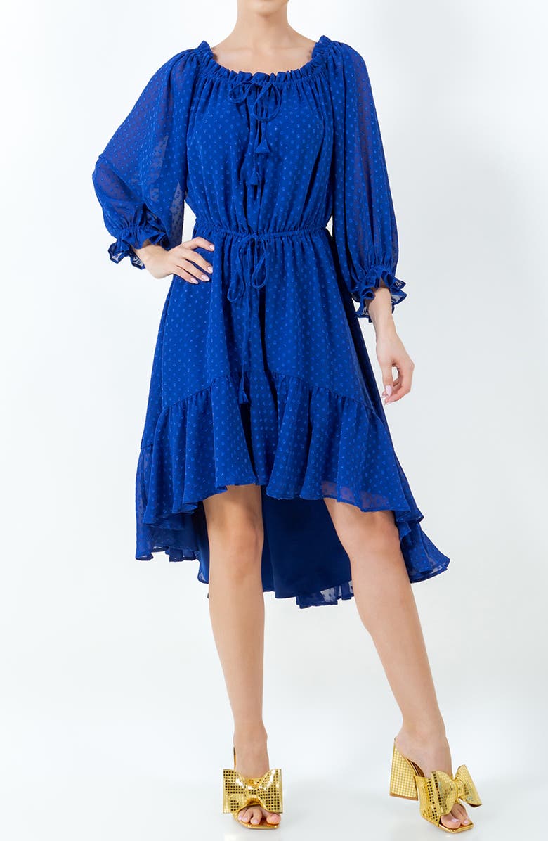 MEGHAN LA Keiko Midi Dress, Alternate, color, Royal
