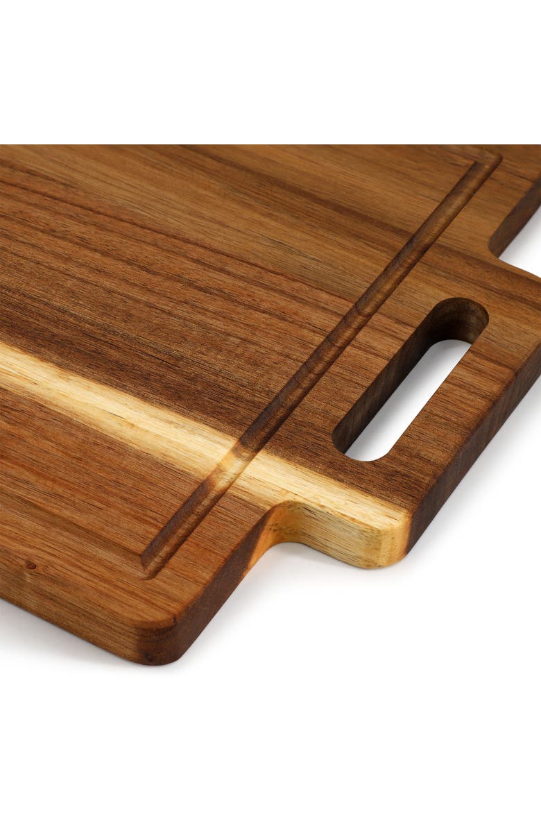 Megachef 16.5 x 11 Inch Acacia Wood Rectangle Serving Board with Handle, Alternate, color, Acacia