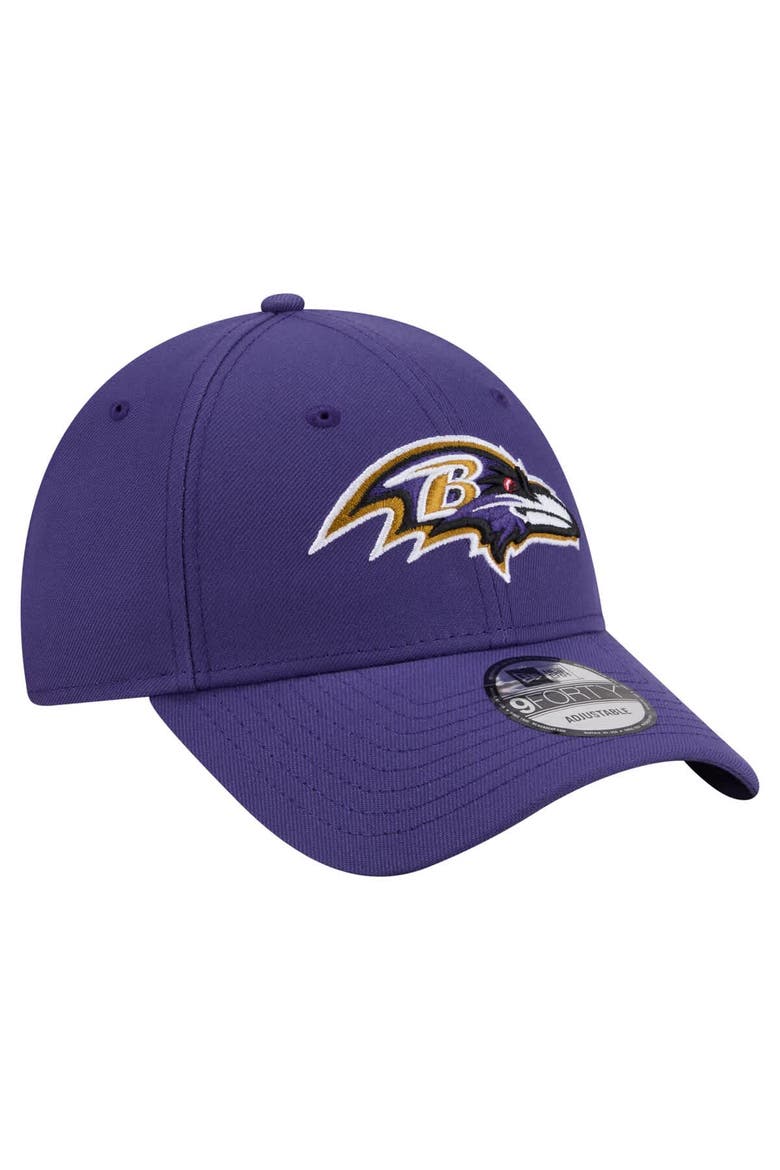 Men's New Era  Purple Baltimore Ravens Core Team 9FORTY Adjustable Hat, Alternate, color, Purple