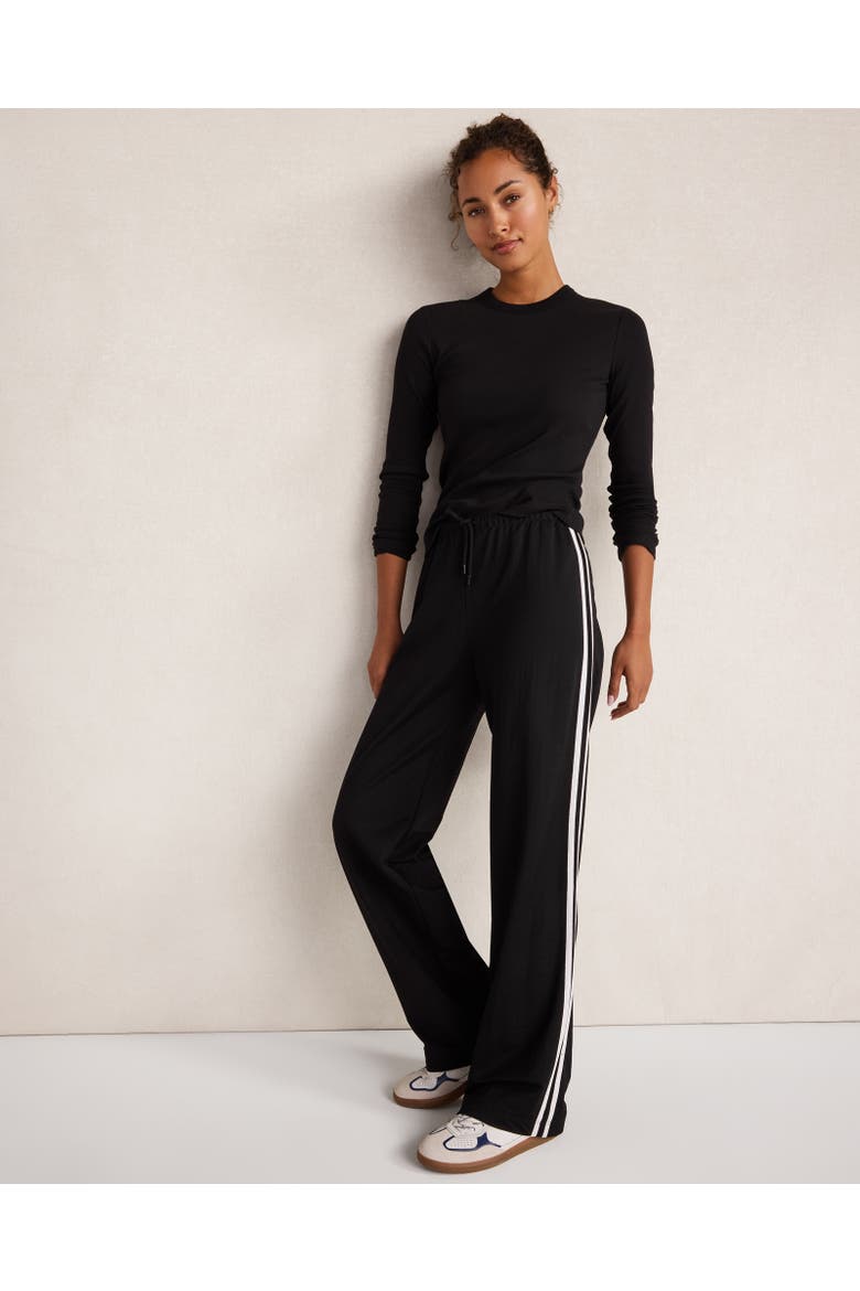 Balance Side Stripe Track Pants, Main, color, Black