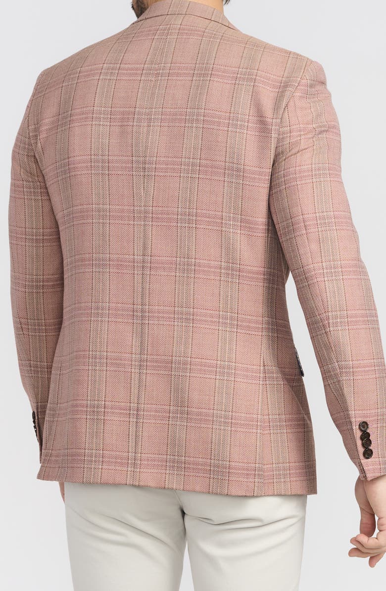 CRICKETEER Plaid Wool Blend Sport Coat, Alternate, color, Peach