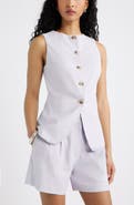 Open Edit Linen Blend Vest