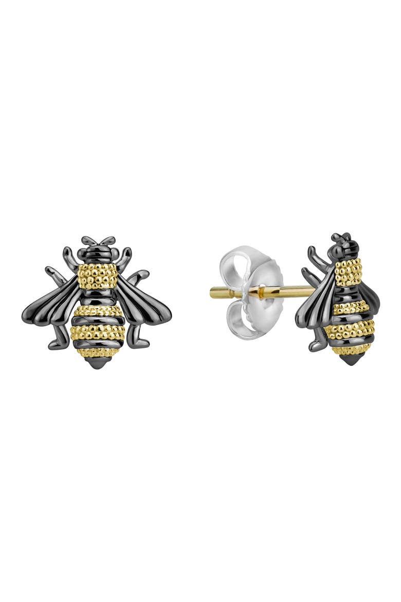 Rare Wonders Honeybee Stud Earrings, Alternate, color, SILVER/ GOLD