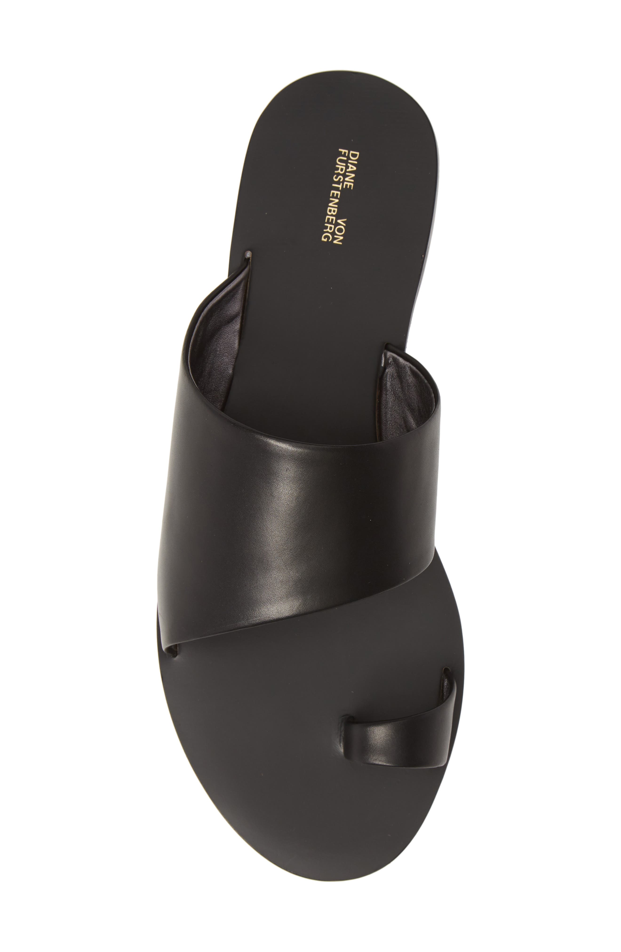 Diane von Furstenberg Brittany Asymmetrical Flat Sandal, Alternate, color, 