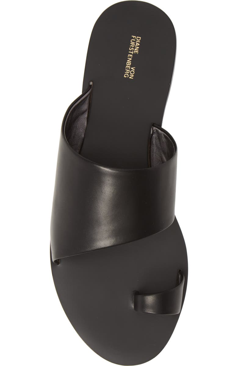 Diane von Furstenberg Brittany Asymmetrical Flat Sandal, Alternate, color,