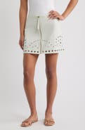 Cleobella Adelaide Eyelet Cotton Twill Miniskirt