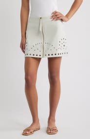 Cleobella Adelaide Eyelet Cotton Twill Miniskirt