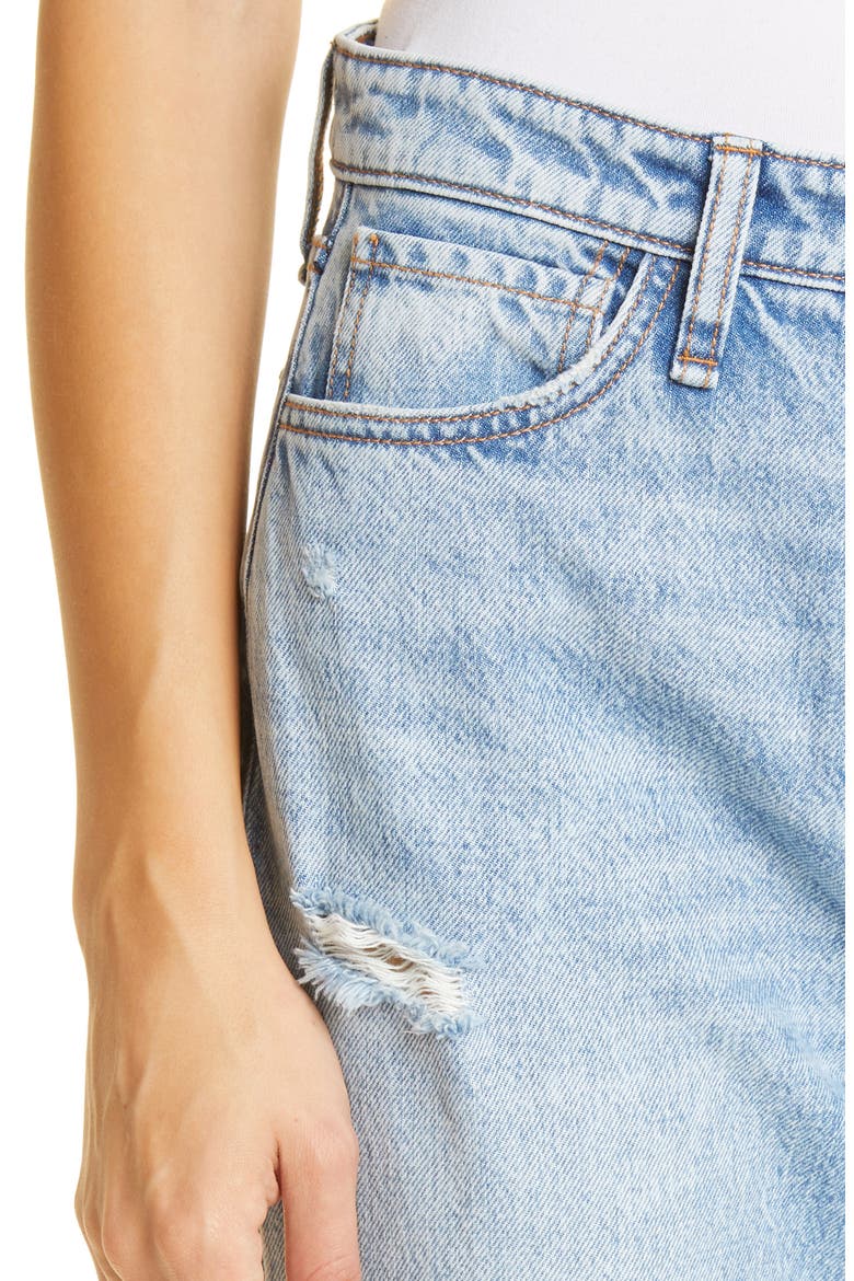 Alex Ripped High Waist Straight Leg Jeans, Alternate, color, LOU1