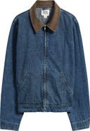 BDG Urban Outfitters Denim Harrington Jacket with Corduroy Collar