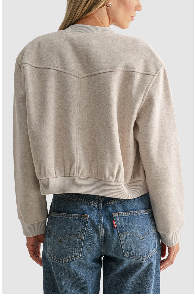 Snap-Front Bomber Jacket, Alternate, color, OATMEAL