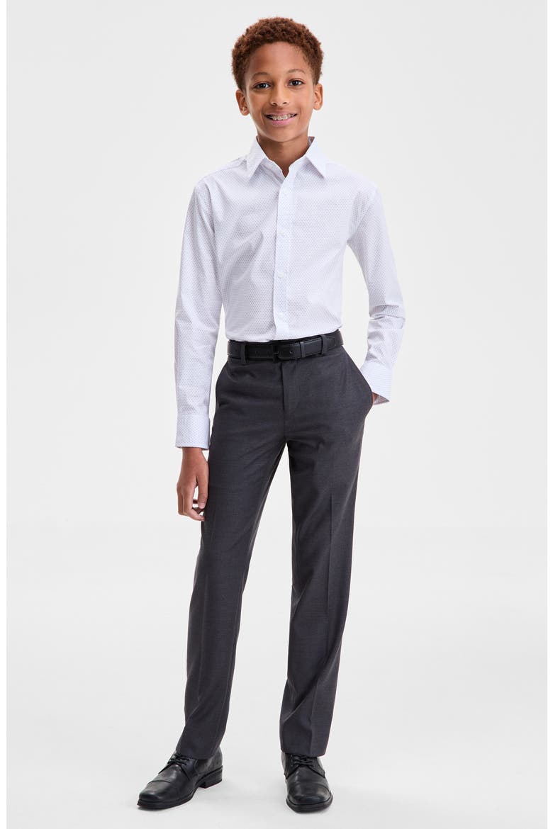 Kids' Houndstooth Check Pants, Alternate, color, CHARCOAL
