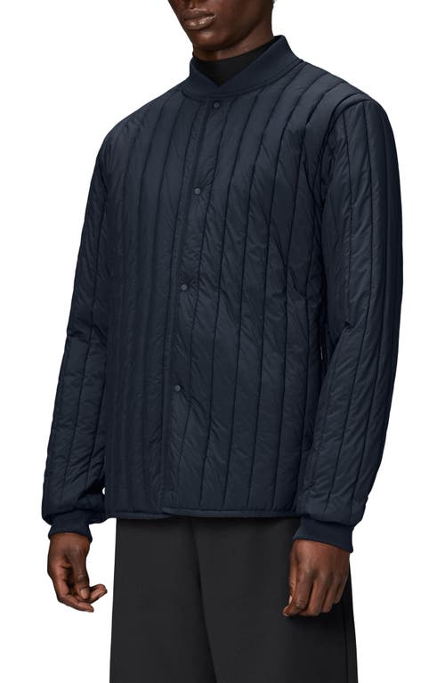 Rains Banja Water Repellent Bomber Liner Jacket In Blue
