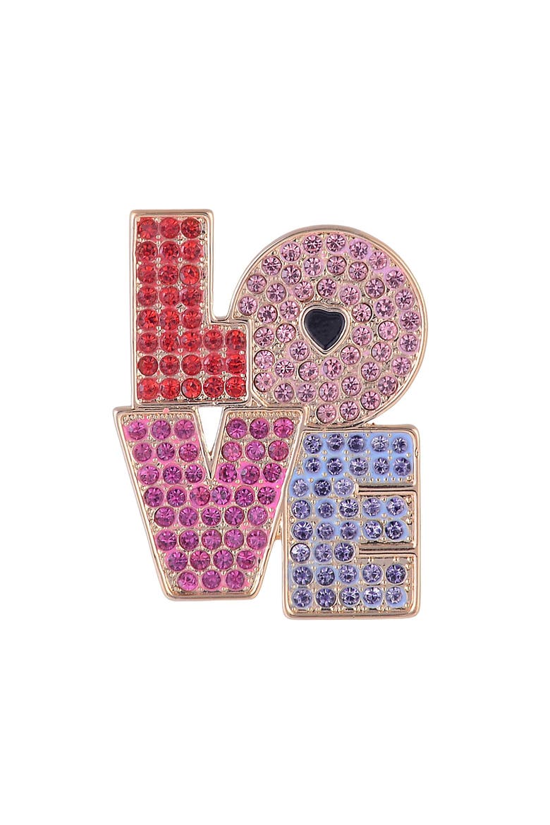 Stone LOVE Pin, Alternate, color, Red