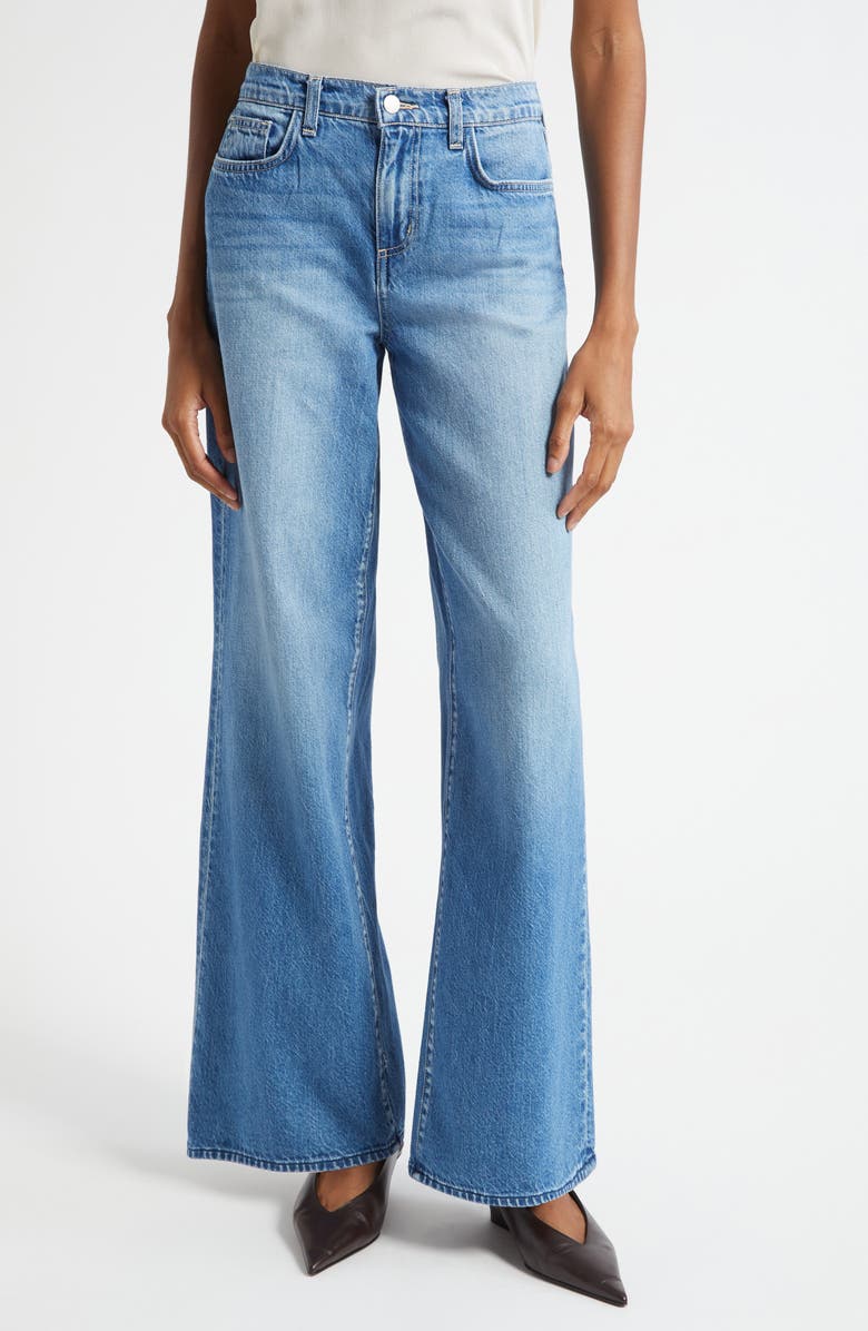 L'AGENCE Alicent High Waist Wide Leg Jeans, Main, color, Figueroa