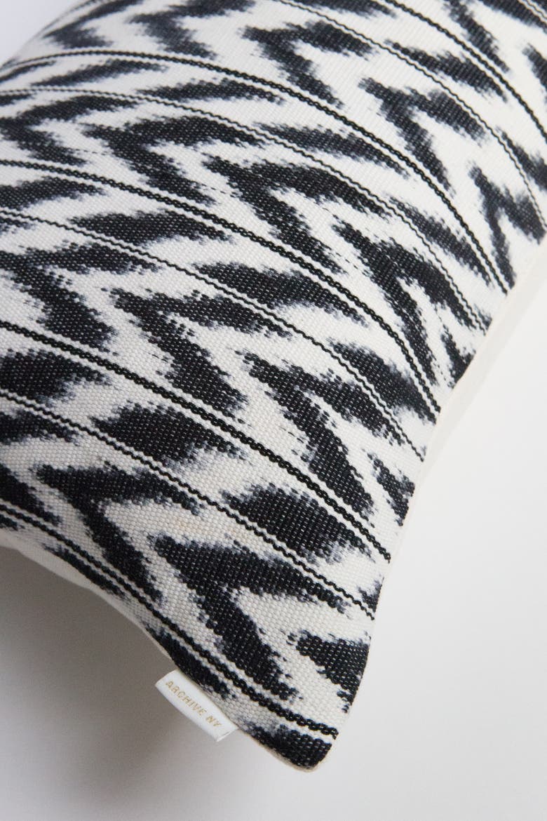 Toto Ikat Pillow, Alternate, color, BLACK AND WHITE