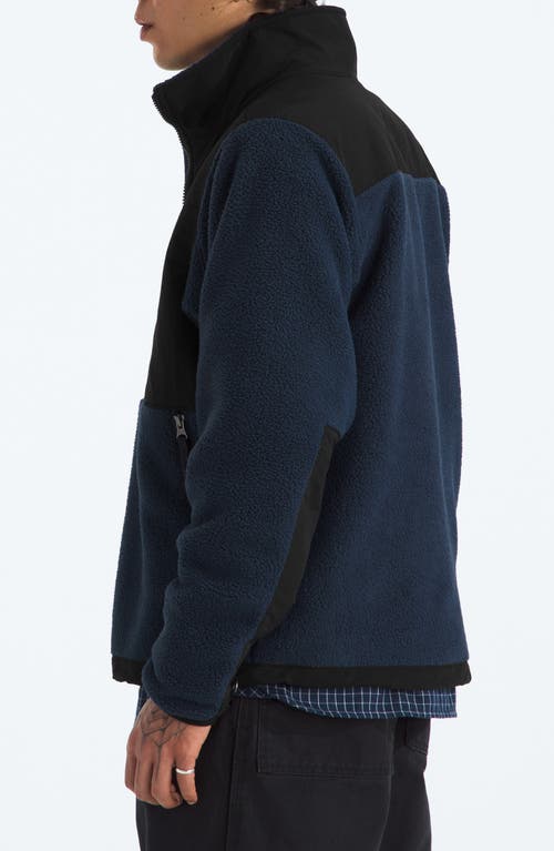 The North Face Logo Vertical Collar Grab Velvet Casual Jacket In Black