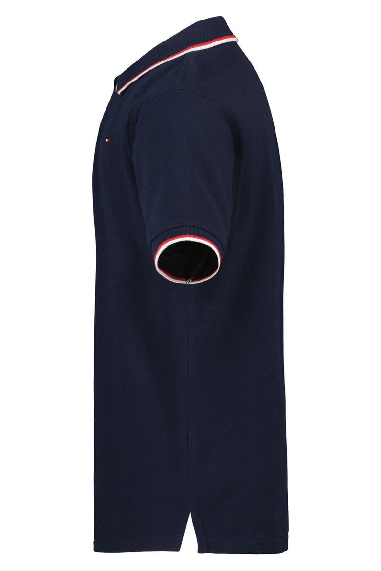 Kids' Tipped Cotton Polo, Alternate, color, NAVY BLAZER