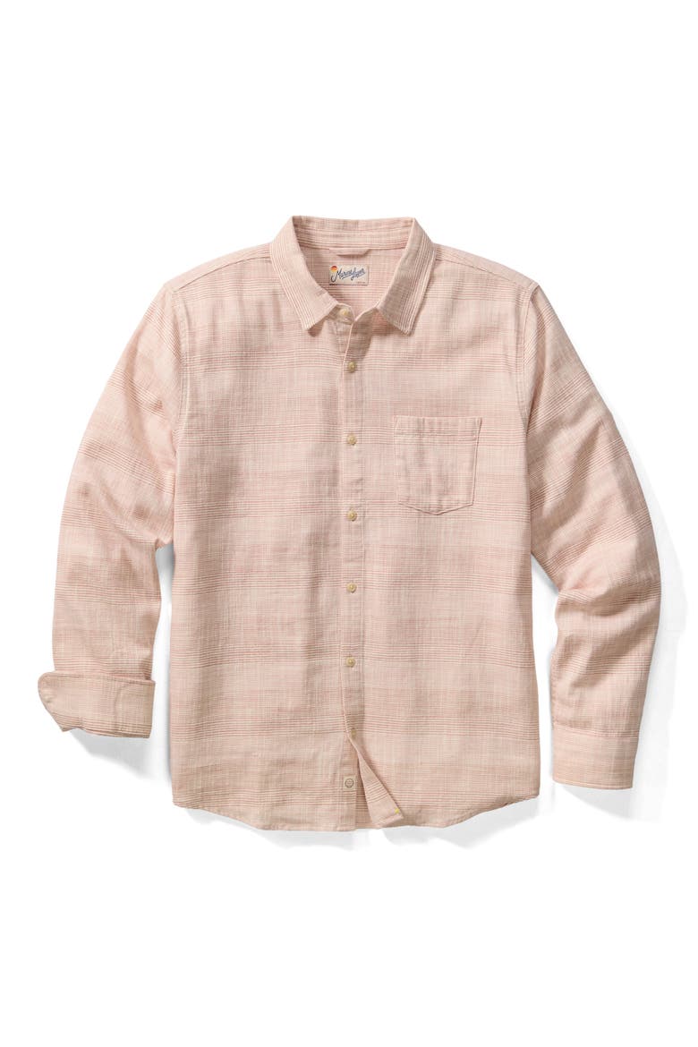 Classic Fit Stretch Selvedge Button-Up Shirt, Alternate, color, WARM STRIPE