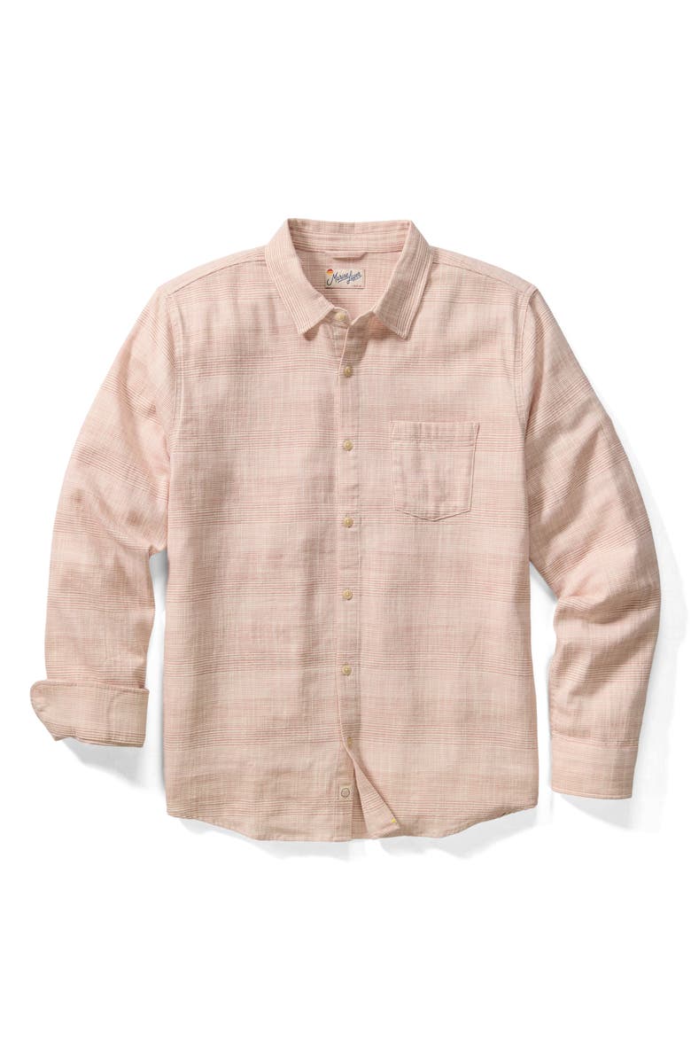 Marine Layer Classic Fit Stretch Selvedge Button-Up Shirt, Alternate, color, Warm Stripe