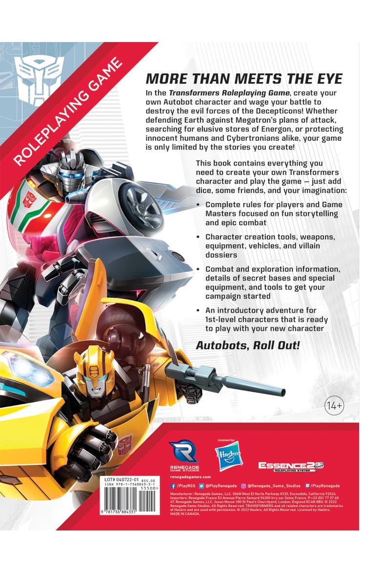 Transformers RPG Core Rulebook, Alternate, color, Multicolored