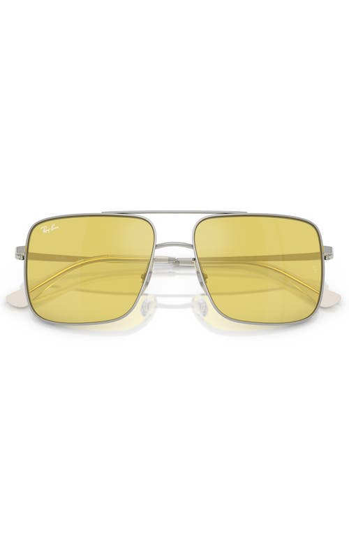 Ray Ban Ray-ban 56mm Square Sunglasses In Silver