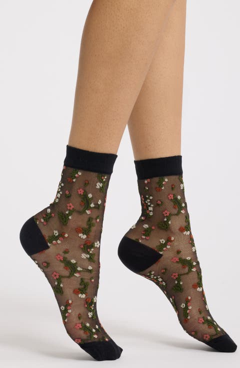 Madeline Floral Crew Socks