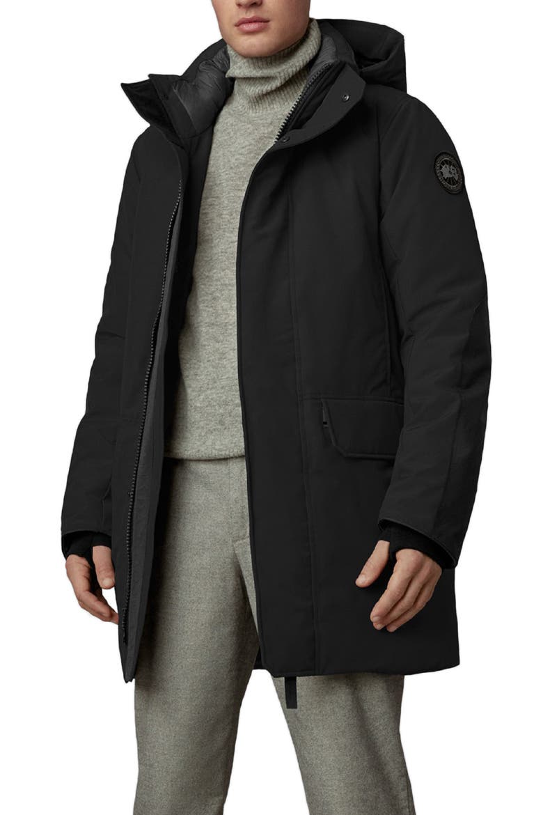 Black Label Brockton Water Resistant 625 Fill Power Down Parka, Main, color, BLACK - NOIR