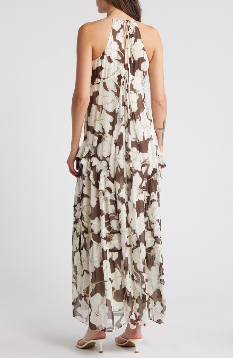 Rails Boa Floral Ruffle Chiffon Maxi Dress, Alternate, color, 