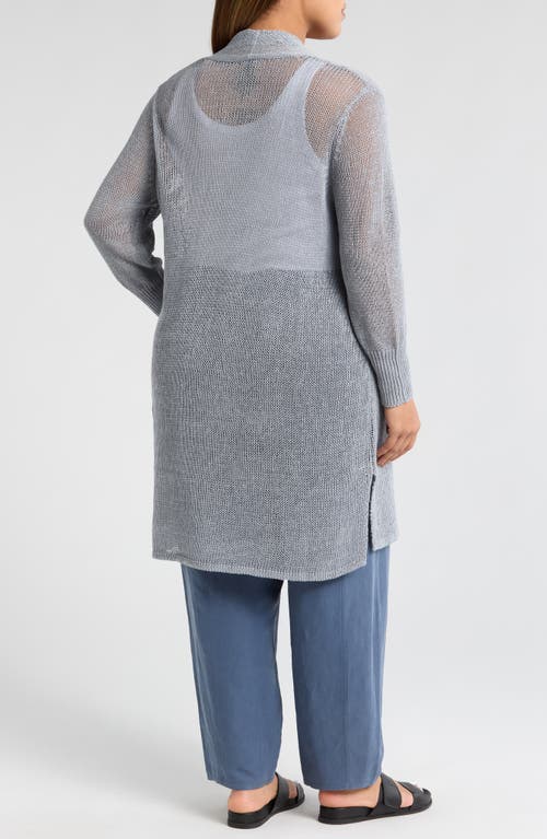 Eileen Fisher Long Organic Linen & Cotton Cardigan
