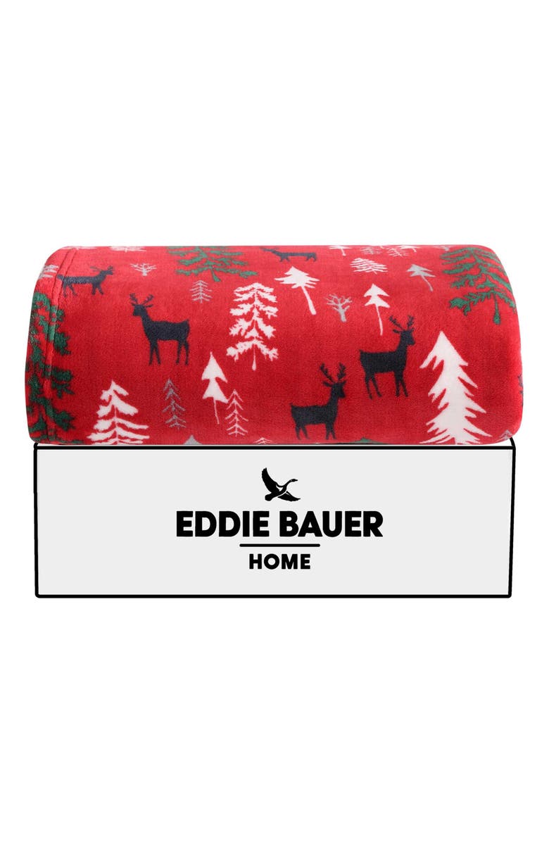 Eddie Bauer Deer Woods Plush Throw Blanket, Alternate, color,