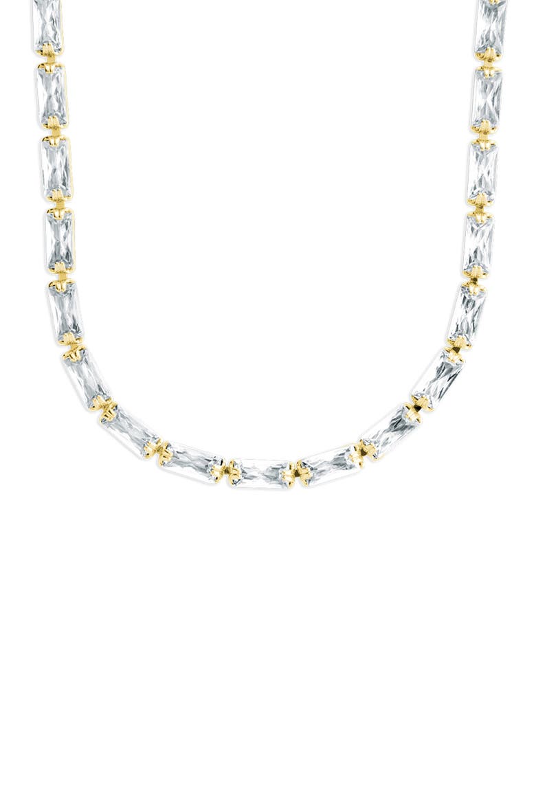 Modernist Baguette Tennis Necklace, Main, color, GOLD