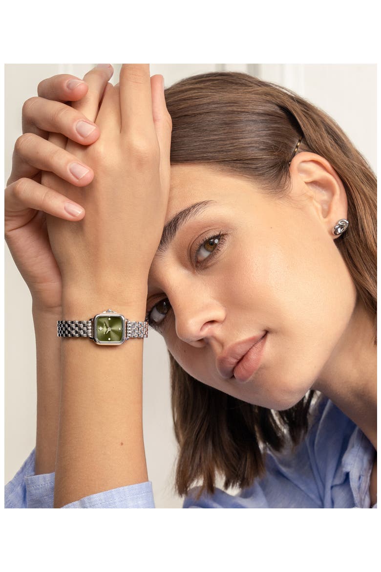 Mini Grosvenor Bracelet Watch, 20mm, Alternate, color, GREEN