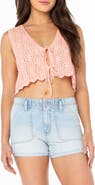 Roxy Beach Bound Cotton Crop Sweater Vest