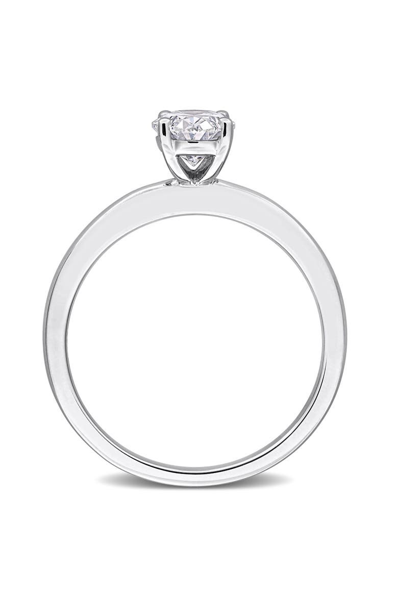 1 CTW Lab-Grown Diamond Oval Solitaire Ring 10k, Alternate, color, White Gold