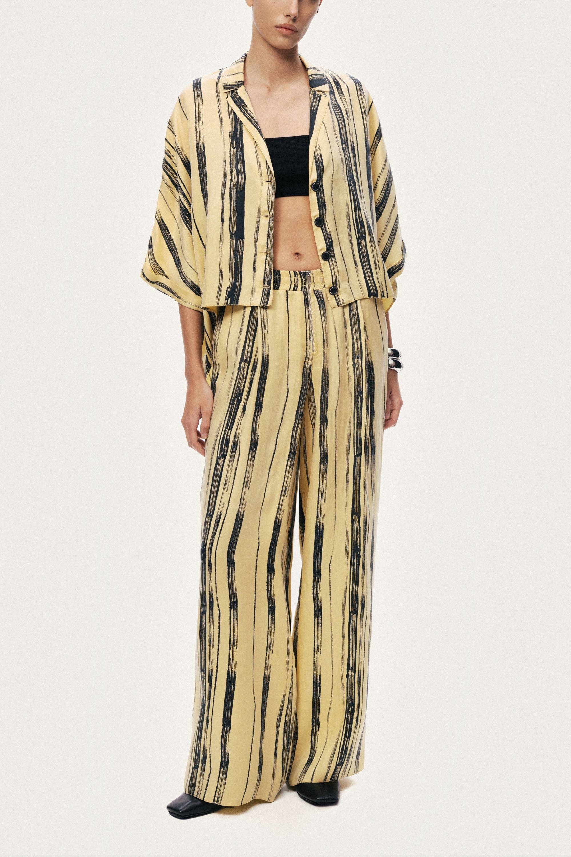 Striped Wide-Leg Pants - image 2