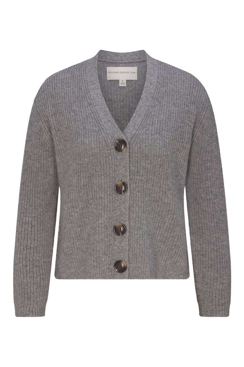 Emily Rib Cashmere Cardigan, Main, color, GREY