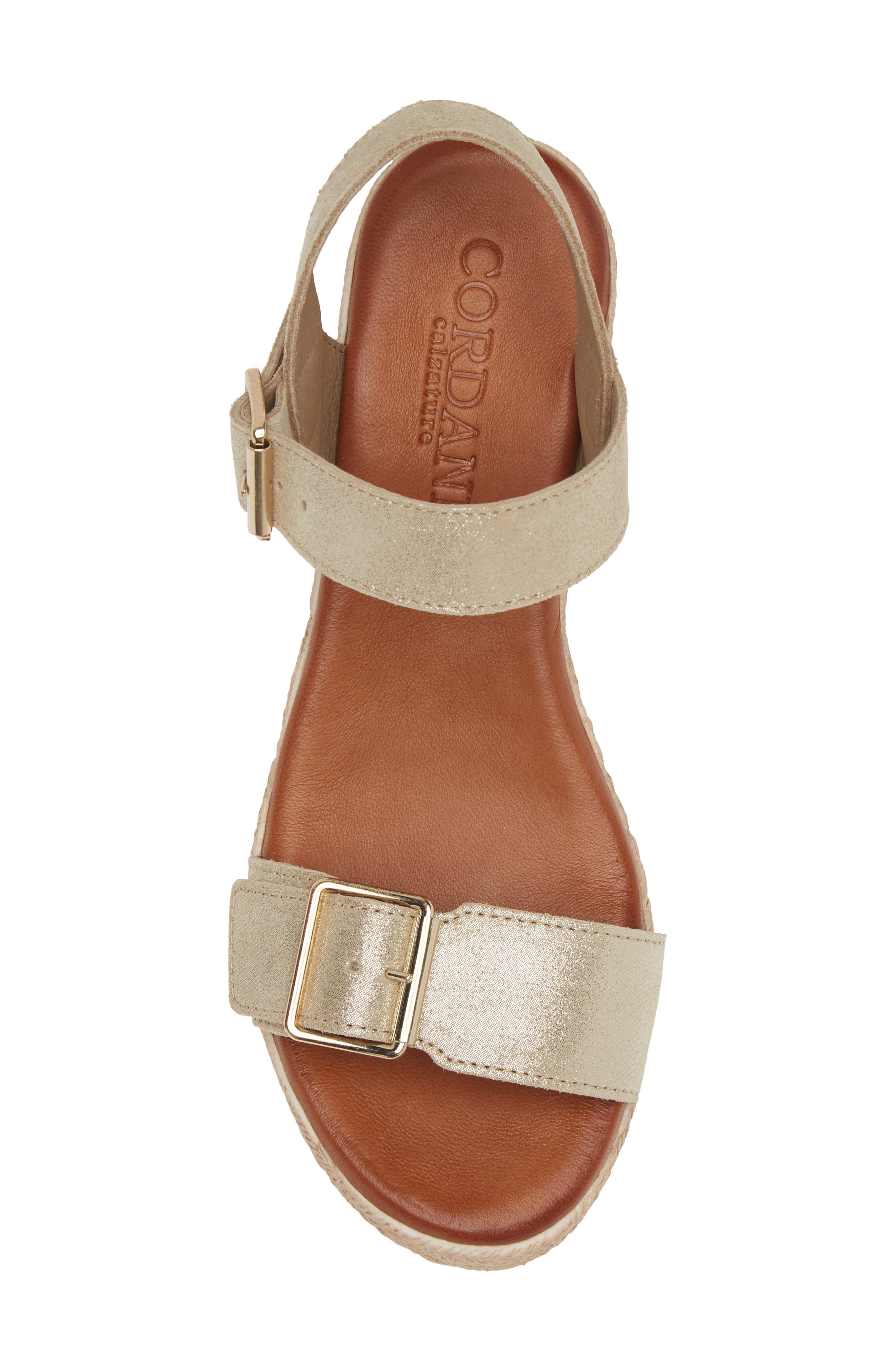 Cordani Betsy Espadrille Wedge Sandal, Alternate, color, Dusty Gold