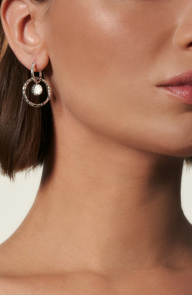John Hardy Dot Hammered Interlink Earrings, Alternate, color, 