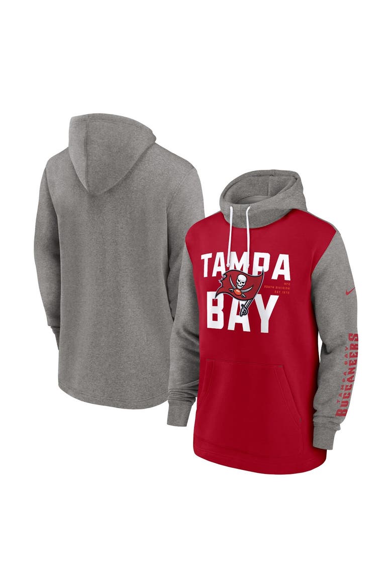 Men's Nike Red Tampa Bay Buccaneers Fashion Color Block Pullover Hoodie, Main, color, Red