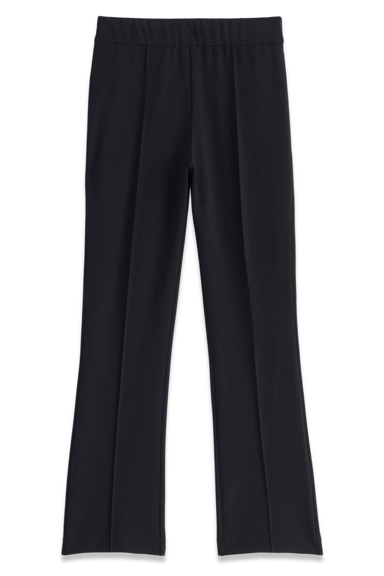 Flare Crepe Pants, Alternate, color, BLACK