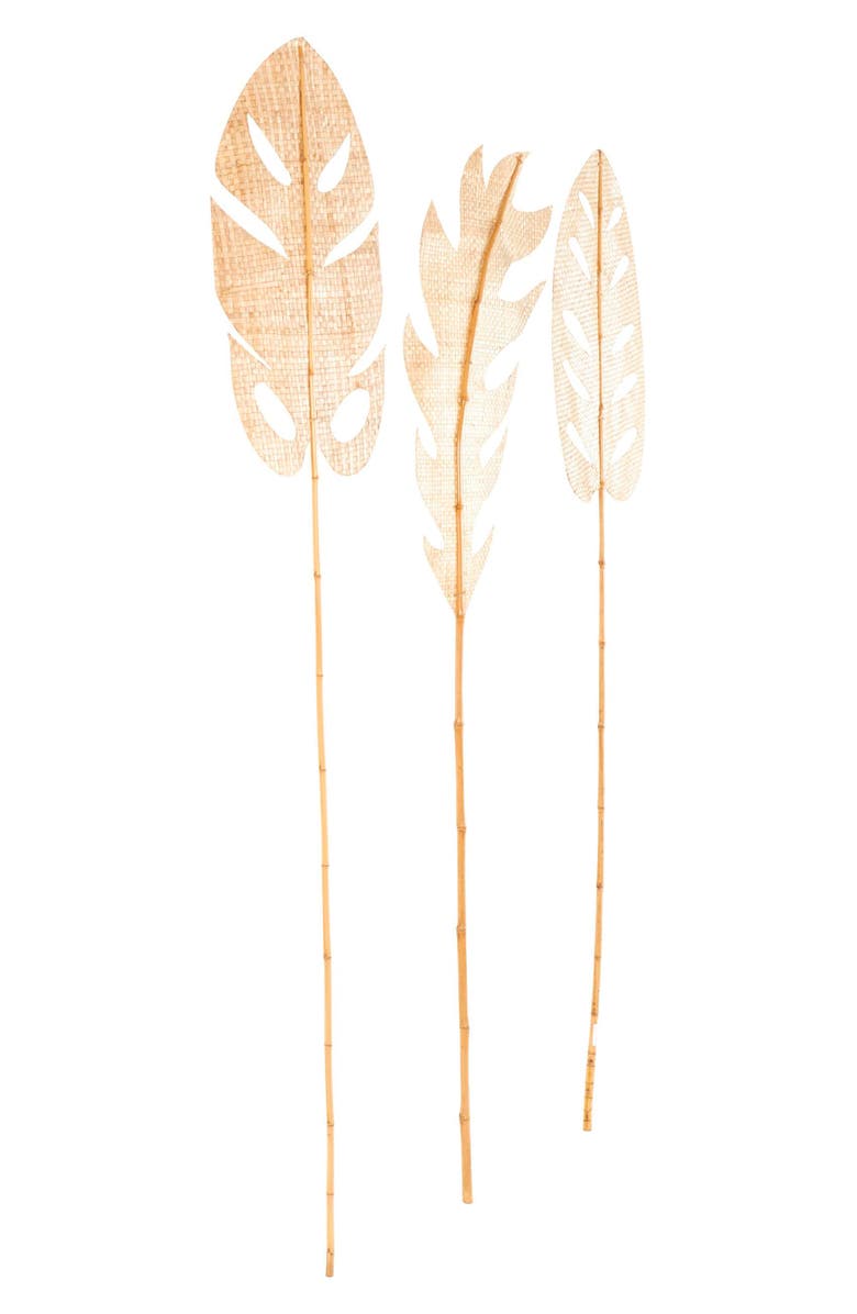 SONOMA SAGE HOME 3-Piece Natural Dried Bamboo Leaf Foliage, Alternate, color, Light Brown