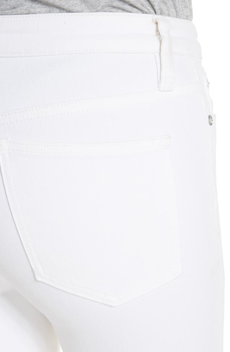 Free People Cutwork Cigarette Jeans, Alternate, color, Ivory