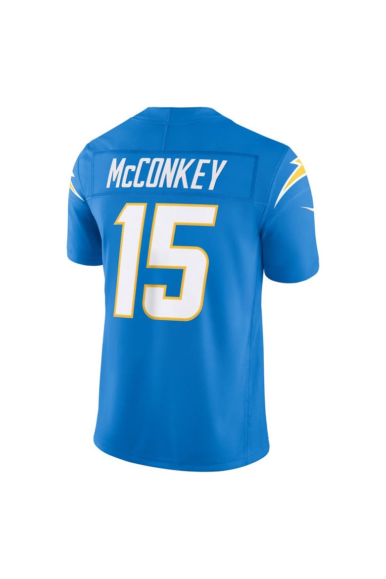 Men's Nike Ladd McConkey Powder Blue Los Angeles Chargers Team Vapor F.U.S.E. Stitched Limited Jersey, Alternate, color, Powder Blue