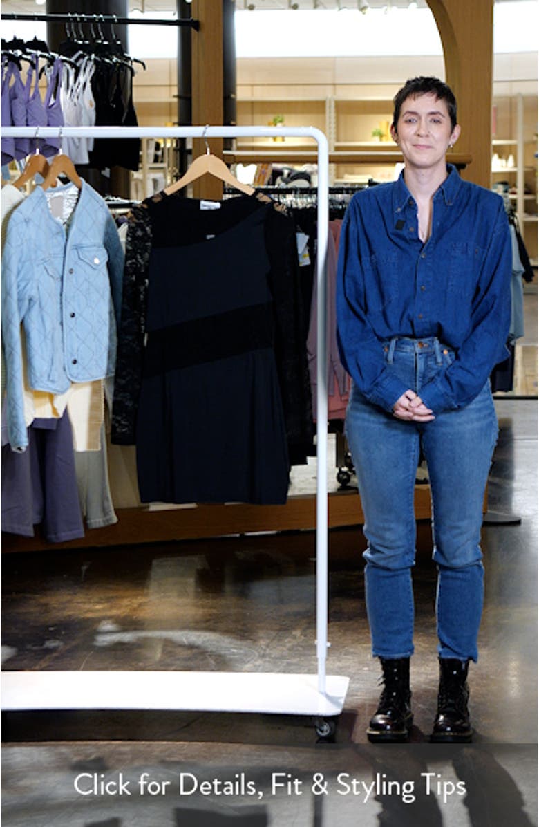 Covington Lace Panel Long Sleeve Minidress, sales video thumbnail