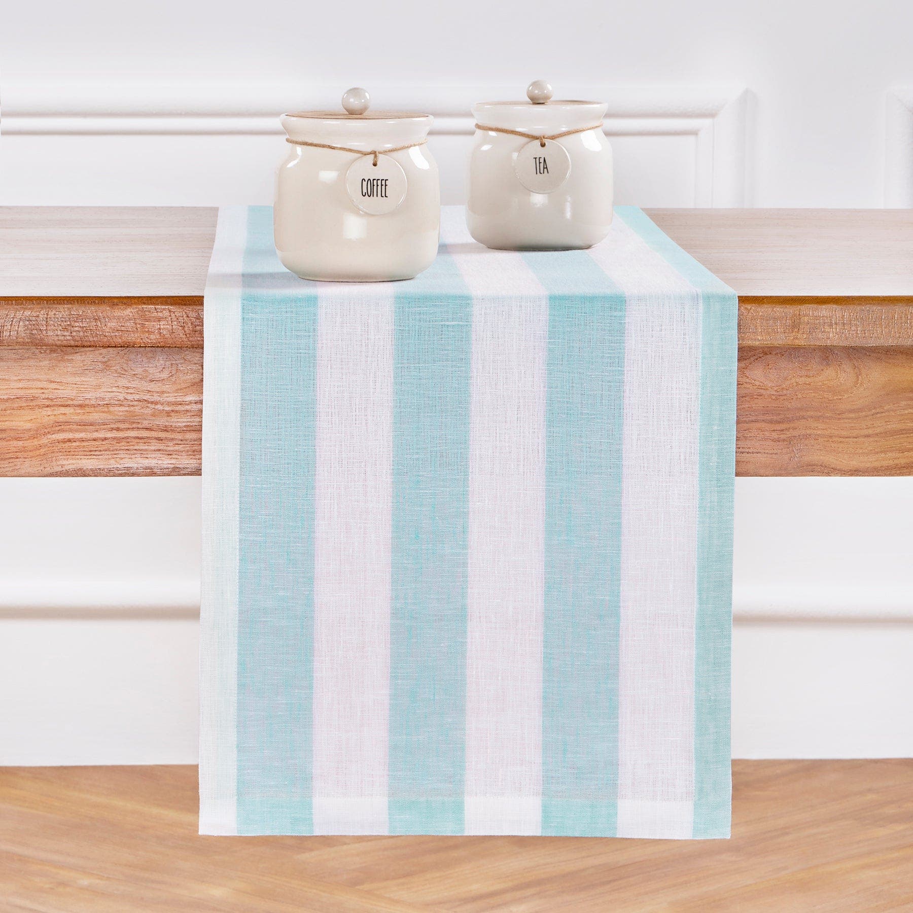 Aqua and White