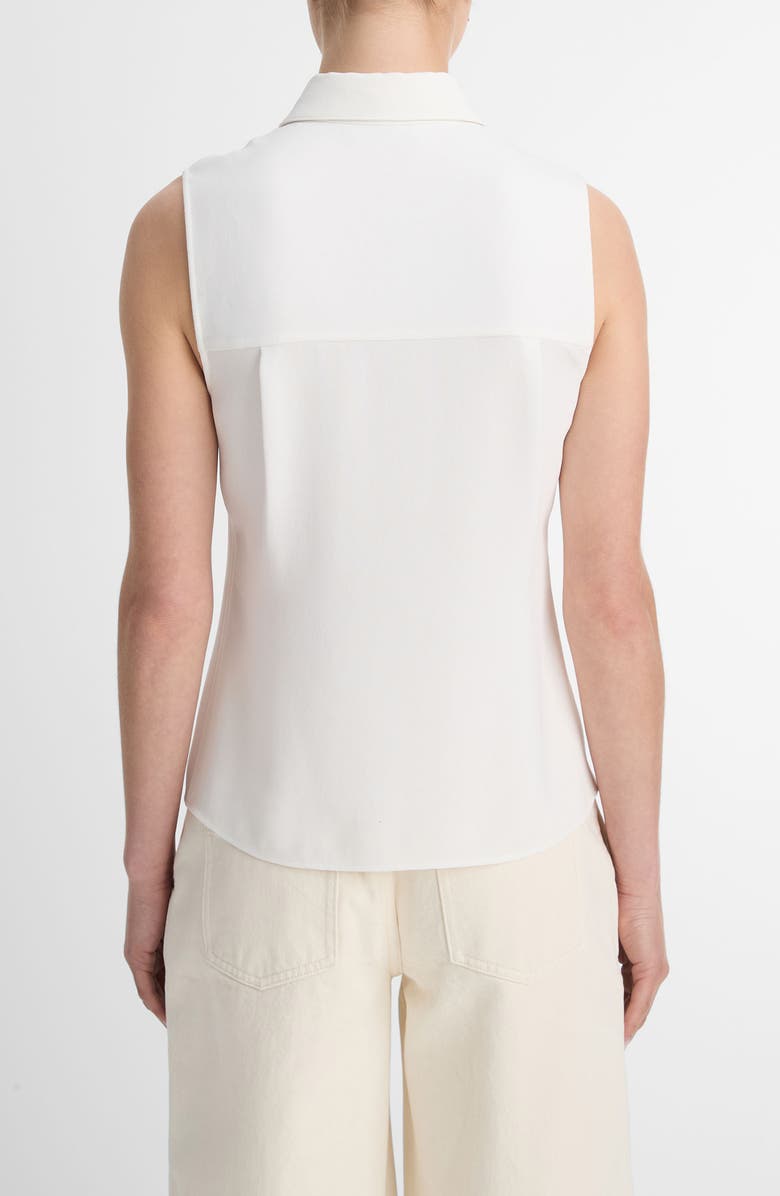 Vince Sleeveless Button-Up Shirt, Alternate, color, Off White