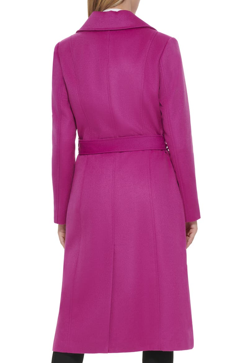 Wool Blend Wrap Coat, Alternate, color, BERRY