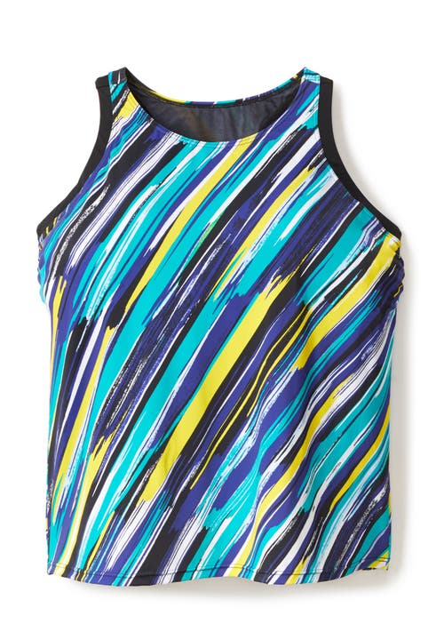 Swim 365 Longer-length Racerback Tankini Top In Multi