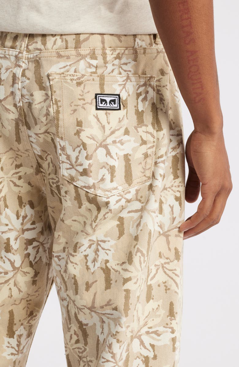 Obey Hardwork Plum Print Jeans, Alternate, color, 